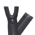 thumbnail image 1 of YaHoGa 2 cremalleras separadoras #5 de 31 pulgadas para coser abrigos, chaquetas, cremalleras de plástico moldeado negro a granel (31 pulgadas, 2 unidades), 1 of 1