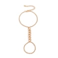 thumbnail image 3 of Women's Simple Metal Chain Niche Hollow Geometric Jewelry Finger Chain Bracelets, 3 of 6