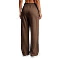 thumbnail image 6 of HADST Women Drawstring Elastic High Waist Wide Leg Sweatpants Side Pockets Loose Straight Soft Casual Trousers, 6 of 6