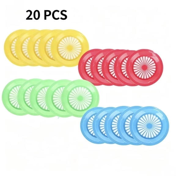 Vruelia 10" Paper Plate Holders Reusable, 20 Count Heavy Duty Plastic Paper Plate Dispenser for 9" Party Plates, Picnic Supplies, 4 Assorted Colors