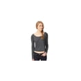 thumbnail image 1 of Aeropostale - Camiseta con adornos de tela para mujer, talla XL, color negro, 1 of 2