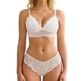 thumbnail image 2 of Sexyfree Lace Bra and Panty Set Sexy Lingerie Hook & Eye Underwear (No Padded）, 2 of 6