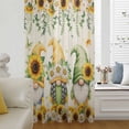 thumbnail image 5 of Spring Gnomes Sheer Curtains 84 Inches Long, Retro Botanical Flowers Leaves Butterfly Light Filering Curtains, Breathable Simi Curtain Privacy Drapes for Living Room Bedroom Window Treatment, 5 of 9
