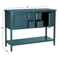 thumbnail image 3 of SAFAVIEH Charlotte Rustic Storage Sideboard w/ 2 Cabinets & 4 Drawers, Slate Teal, 3 of 5