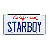 The Weekend ft Daft Punk | STARBOY | Metal Stamped Replica Prop License Plate