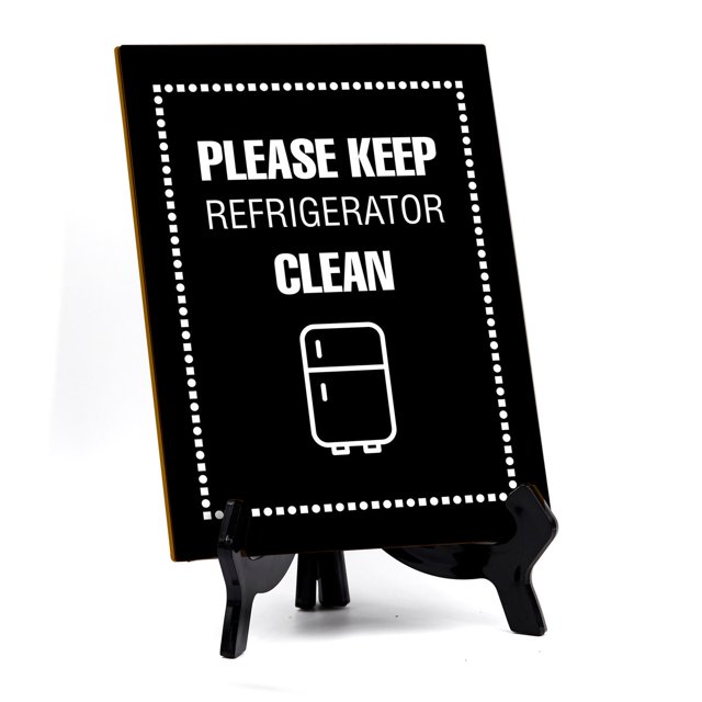 Signs ByLITA Please Keep Refrigerator Clean Office Table Sign with ...