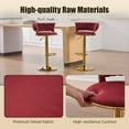 thumbnail image 2 of MOONMISS Bar Stools Set of 2, Adjustable Swivel Barstools, Velvet Counter Height Bar Chair with Back and Footrest for Kitchen Island Dining Room Café Pub,Wine Red, 2 of 4