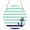 Aqua, variant on Anchor Pink Round Front Door Welcome Sign, 5.9 Inch Wall Hanging Decor for Indoor Outdoor, Modern Navy Blue White Striped Nautical Home Porch Hanger Decorations for Holiday Gift