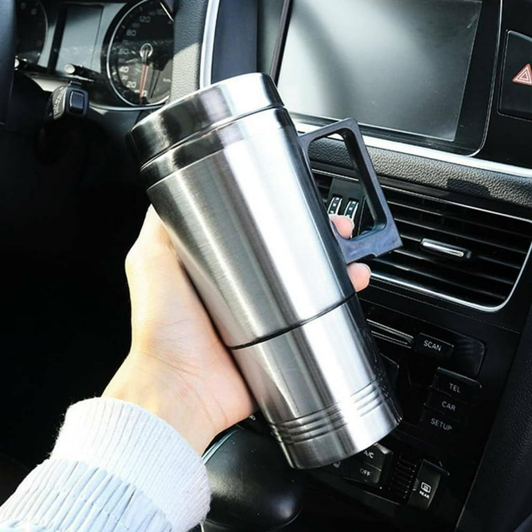 Stainless Steel Car Plug In Electric Kettle Coffee Tea Thermos