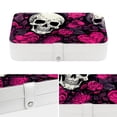 thumbnail image 4 of Skull Elegant Jewelry Box Organizer with Removable Compartment and Earring Holder - Portable PU Leather Storage Case, 4 of 6