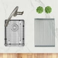 thumbnail image 3 of Stylish Undermount 14" Stainless Steel Single Bowl Kitchen Sink with Grid & Strainer S-310G, 3 of 12