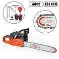 thumbnail image 4 of TOPTENG Gas Cordless Chainsaw 20 inch, 2-Cycle Gasoline Powered Chain Saw, 68CC Handheld Cordless Chainsaw, Automatic Chain Oiler, Garden Tool for Cutting Wood Trees, 4 of 7