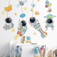 thumbnail image 3 of Pegatinas de pared de astronauta, planetas, espacio, arte DIY, vinilo, murales extraíbles, calcomanías de pared para dormitorio infantil, sala de juegos, 3 of 5