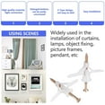 thumbnail image 5 of Drywall Anchor Kit with Screws - 100 Pcs Drywall and Hollow-Wall Anchor Assortment Kit, Self-Drilling Hollow Wall Anchor, Nylon - Plastic Wall Anchor Hooks and Hollow-Door Toggle Anchor (White), 5 of 5