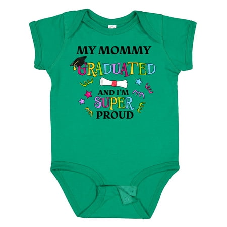 

Inktastic My Mommy Graduated and I m Super Proud Gift Baby Boy or Baby Girl Bodysuit