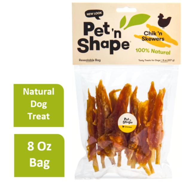 Pet 'n Shape All Natural Chik 'n Skewers Dog Treats, 8 Oz. Bag