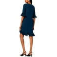 thumbnail image 2 of Alfani Womens Pleated Flounce Dress, Blue, 2, 2 of 2