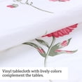 thumbnail image 4 of PiccoCasa Vinyl House Tablecloth Round 71" Dia Red Flower Pattern Waterproof, 4 of 7