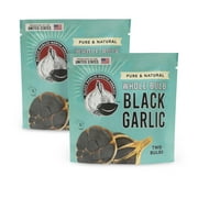 Black Garlic Whole Bulbs - 2 Packs of 2 Bulbs-Certified Black Garlic North America Brand