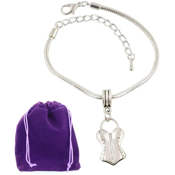 Corset Bracelet | Stainless Steel Snake Chain Charm Bracelet