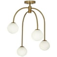 thumbnail image 5 of Possini Euro Design Clara 26" Mid Century Modern 4-Light Semi Flush-Mount Ceiling Light Fixture Kitchen Foyer Warm Brass Finish, 5 of 9