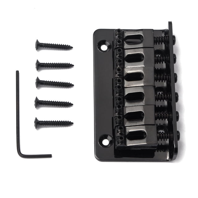 Electric Guitar Hardtail Bridge With Screws Ukulele Children Professionals and Wench 6-Strings Replacement Part Stable Saddle Bridges Bass Children Beginners