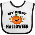 thumbnail image 3 of Inktastic My First Halloween with Pumpkin and Stars Boys or Girls Baby Bib, 3 of 4