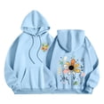 thumbnail image 3 of Sentmoon Fall Clothes for Women Long Sleeve Loose Oversized Hoodies for Women Flower Print with Pocket Drawstring Womens Outfits Winter Soft and Comfortable for Winter Wedding Guest XXL, 3 of 6