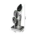 thumbnail image 3 of Vxdvou 4-in-1 Dishwashing Brush, Multi-Head Kitchen Cleaning Brush Set, Includes 4 Interchangeable Brush Heads and Base, Comfortable Handle, Gray/Green/Blue/Pink, 3 of 8
