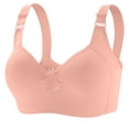 thumbnail image 3 of Feancey Women's Wireless Bras Molded Cups Everyday Brassiere Adjustable Straps Casual No Underwire Bra Solid Color Daily Underwear Pink XL, 3 of 8