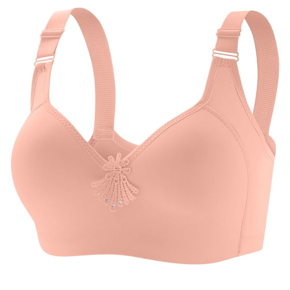 PADFRYBK Seamless Bra For Women Push Up Bra No Underwire Everyday Bras Full Supportive Wirefree Bras Comfortable Solid Color Gathering Bras