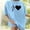 Sky Blue, variant on Graphic Tees for Women T-Shirts Women's Oversized Heartbeat Print Short Sleeve Round Neck Casual Tee for Women Daily Comfort Fit Graphic Top Green L