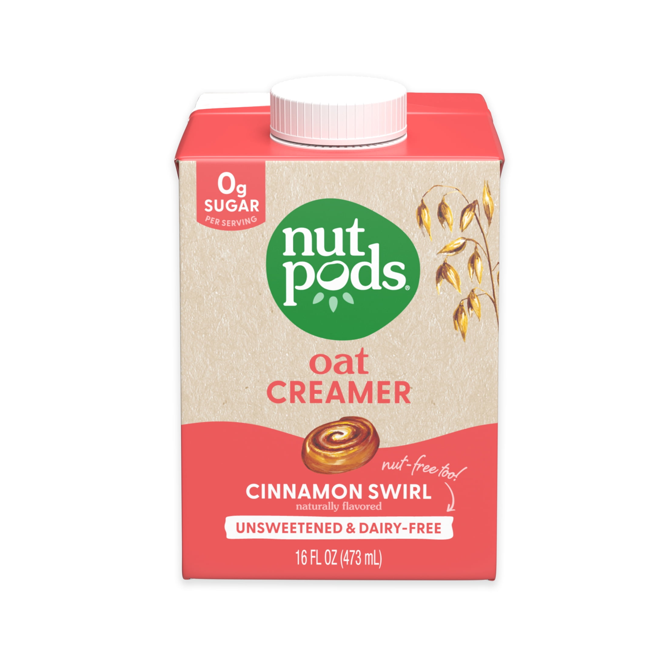 (3 pack) nutpods Oat Cinnamon Swirl Unsweetened Dairy Free Shelf Stable Creamer, 16 oz