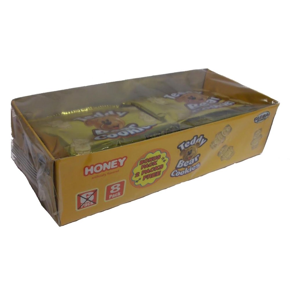 8pk Teddy Bear Cookies Honey