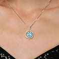 thumbnail image 3 of Gem Stone King 925 Sterling Silver Cushion Sky Blue Topaz and White Moissanite Pendant Necklace for Women (9.51 Cttw, Gemstone Birthstone, with 18 inch Silver Chain), 3 of 6