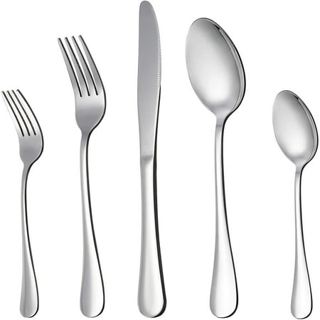 

Silverware Flatware Stainless Steel Cutlery Eating Utensils Mirror Finished Dishwasher Safe
