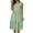 Green, variant on Summer Dresses for Women 2026 Short Sleeve Crewneck Linen Dress Solid Color Layered Pleated Long Dress Casual Loose Fit Flowy Maxi Dress Khaki S