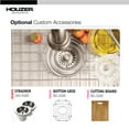 thumbnail image 6 of Houzer Legend 32 in Stainless Steel Topmount 50/50 Double Bowl Corner Kitchen Sink with Strainer - LCR-3221-1, 6 of 6