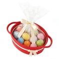 thumbnail image 5 of Small Woven Rope Basket, Empty Gifts Basket with Bag and Ribbons, Cotton Rope Woven Basket with Handles, Cute Handle Organizer Box, Reusable Easter Egg Basket for Party Gift Home Decor, 5 of 8