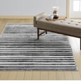 thumbnail image 6 of Everwash™ Treasure Striped Modern Machine Washable Area Rug, Light Grey/Charcoal Grey, 5'2"x7'2", 6 of 10