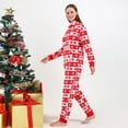 thumbnail image 4 of Herrnalise Holiday Christmas Pajamas Cute Elk Snowflake Print Family Matching Pjs Set Xmas Jammies for Couples Youth clearance under $10, 4 of 9