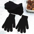 thumbnail image 4 of 50 pack Trail maker Adult One Size Knit Stretch Cold Winter Weather Gloves for Men & Women in Black, 4 of 6