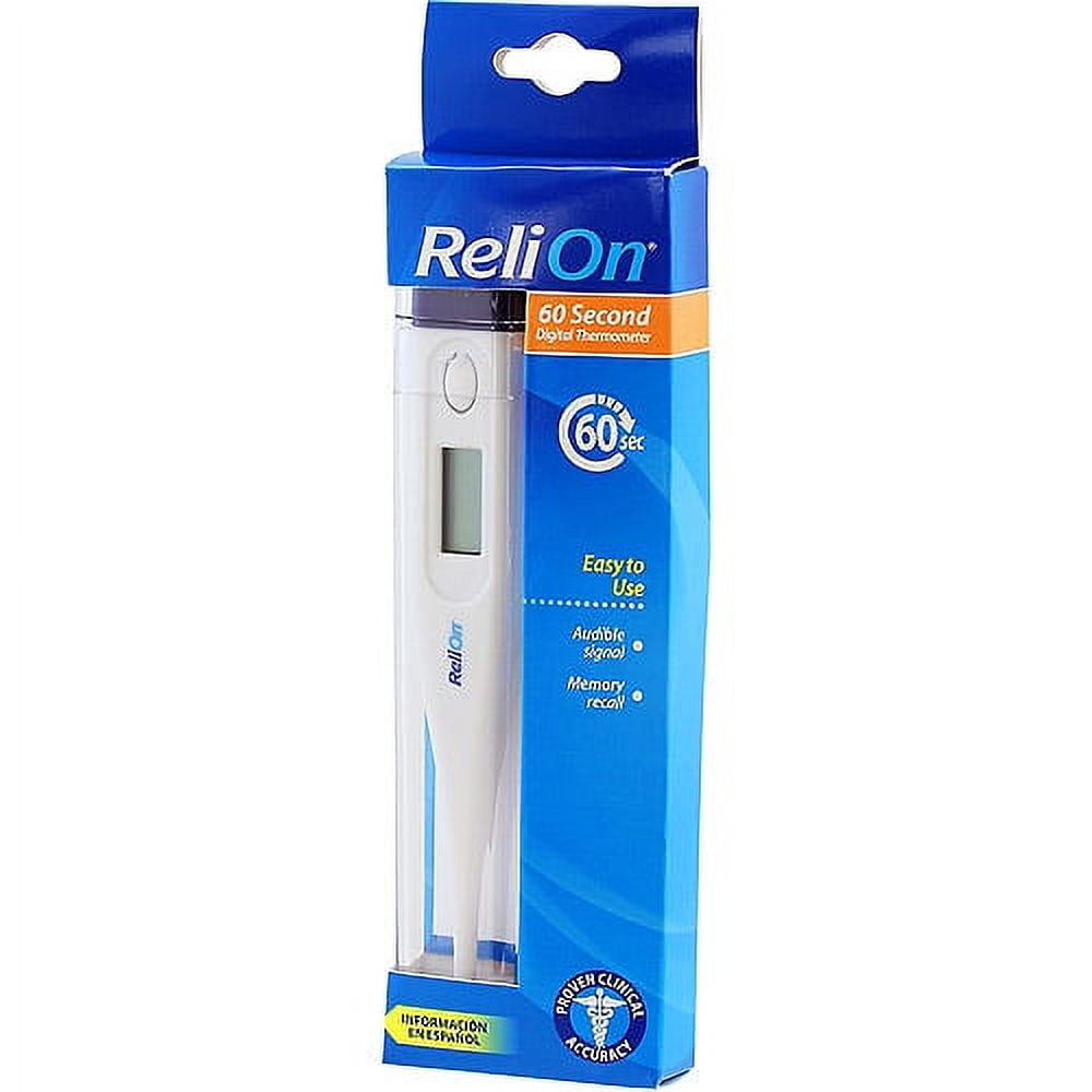 ReliOn Rigid Digital Thermometer, 1 Each