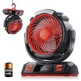 thumbnail image 1 of Ventilador LED para acampar con luz, batería recargable de 4000 mAh, 1 of 7