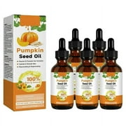 Organic Cold Pressed Pumpkin Seed Essential Oil, Virgin, Natural Moisturizer for Dry Hair Rough Skin and Nails, 5pack