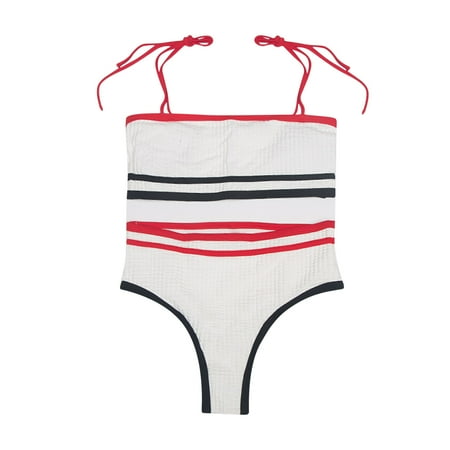 

WOXINDA Backless Swimsuit Women Beachwear Bikini Swimsuit Fashion Split Swimwears Tankinis Set Bikini Sports Bra Top