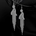 thumbnail image 1 of Pendientes largos con borlas y diamantes de imitación yuxing Joyería para mujer boda fiesta, 1 of 4