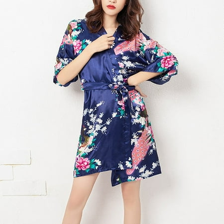 

Women Satin Silk Nightdress Lingerie Sleepwear Bathrobe Bridesmaid Wedding Robes