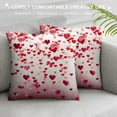 thumbnail image 3 of Nawypu Valentines Pillow Covers,Pink Love Heart Throw Pillows Case,Valentine's Day Anniversary Decorative Square Cushion Covers Farmhouse Outdoor Decor for Home Sofa Bed, 3 of 5
