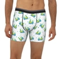 thumbnail image 2 of Men'S Boxer Briefs, Train Pattern Green Soft And Breathable Mens Underwear Boxer Briefs With Widen Waist, 2 of 2